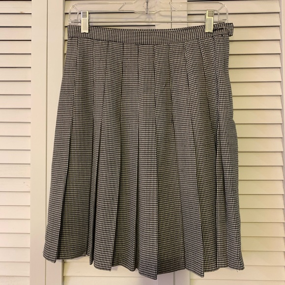 Vintage houndstooth pleated skirt Size 6 - Picture 1 of 4
